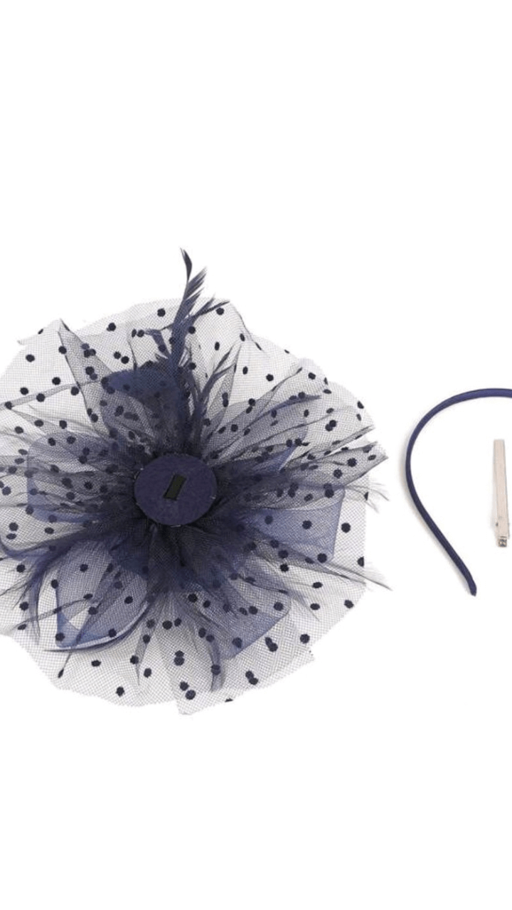 Navy Blue Fascinator HA017