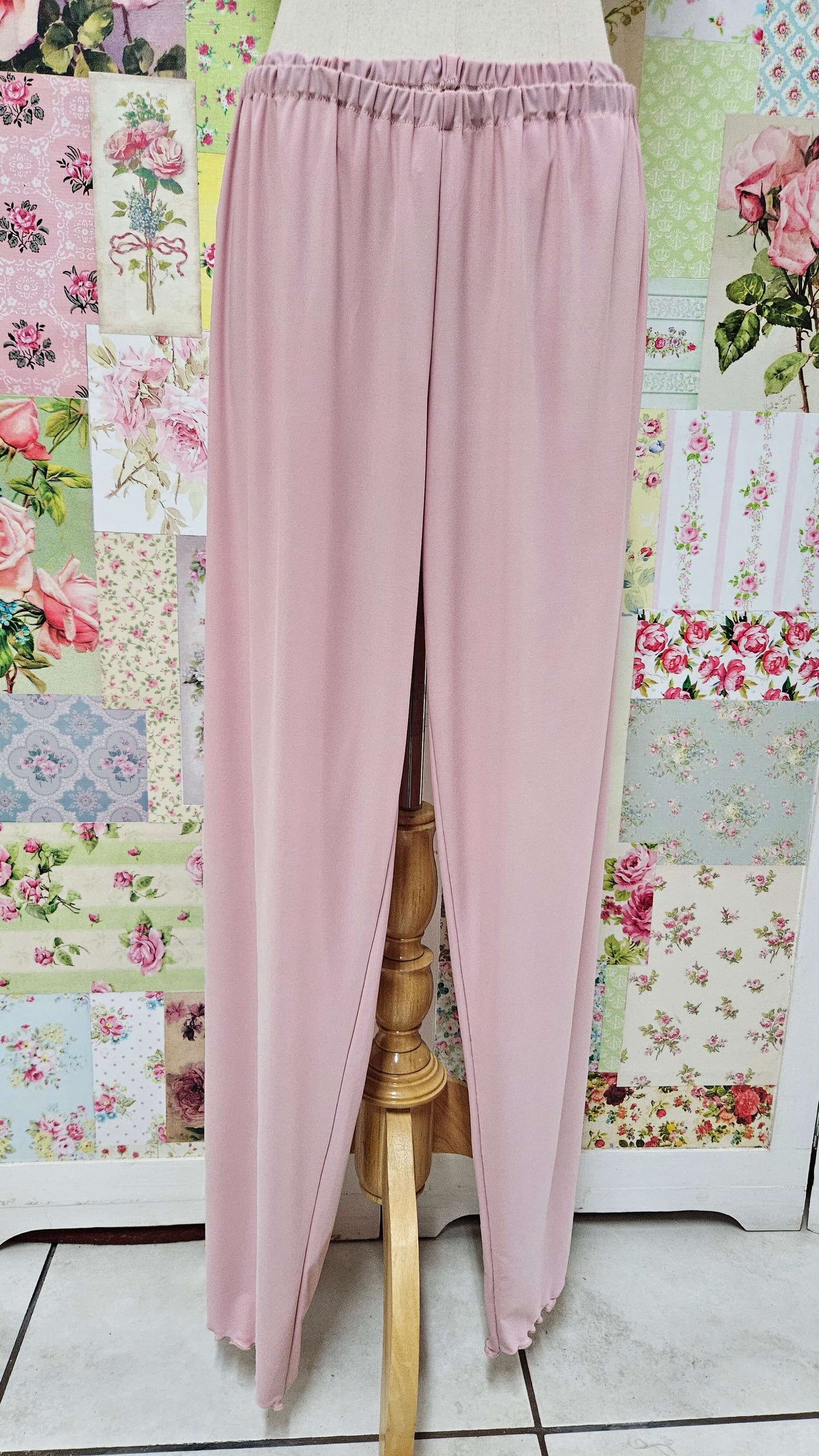 Dusty Pink 3-Piece Pant Set LR0543