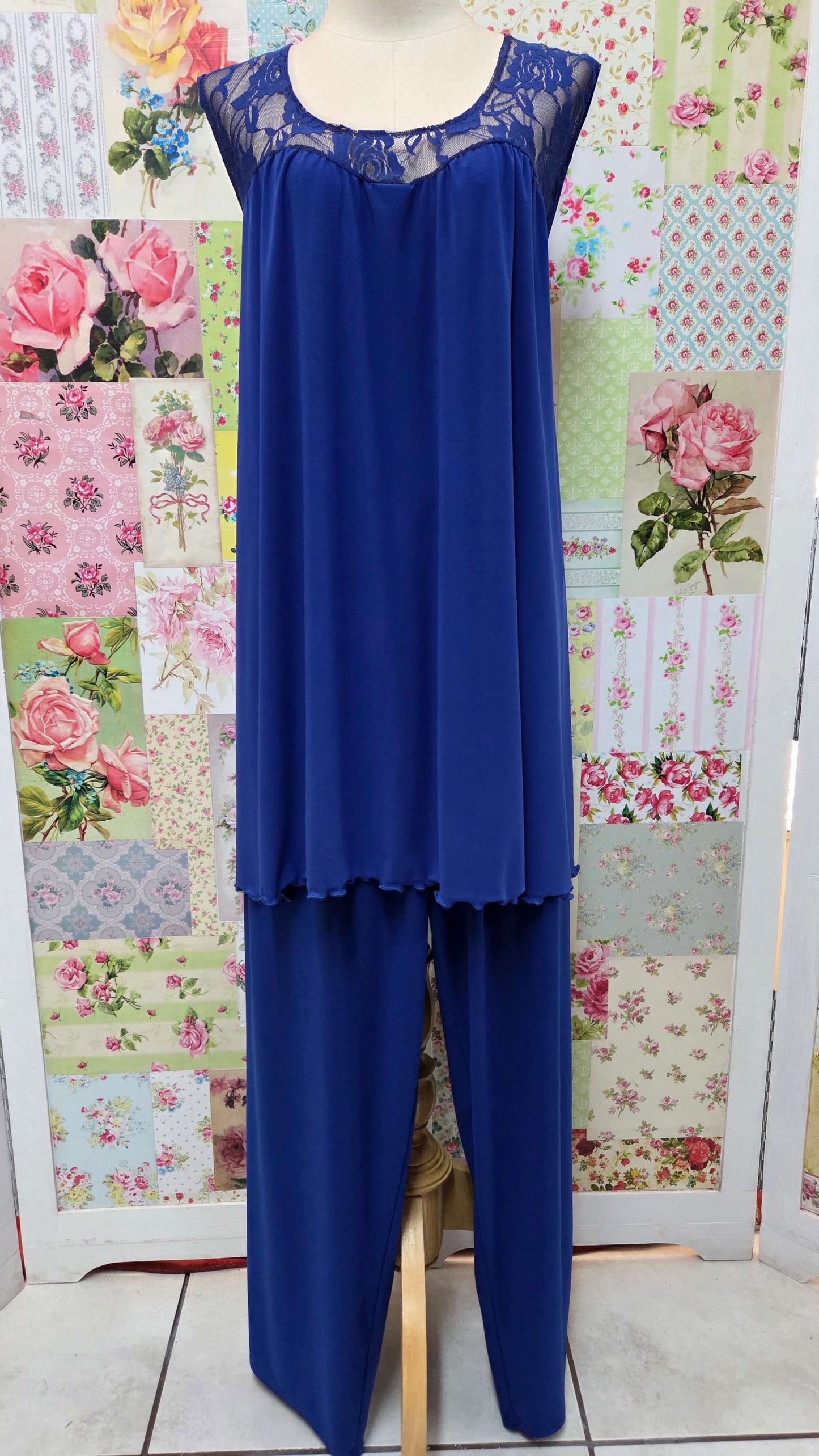 Royal Blue 3-Piece Pants Set LR0290