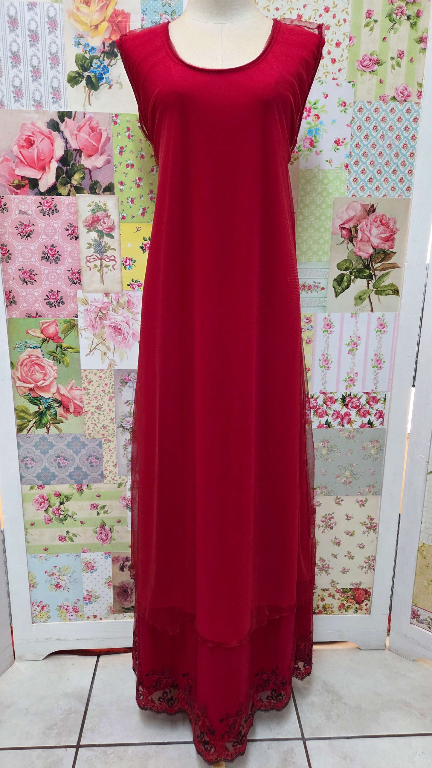 Maroon 3-Piece Dress Set LR0400