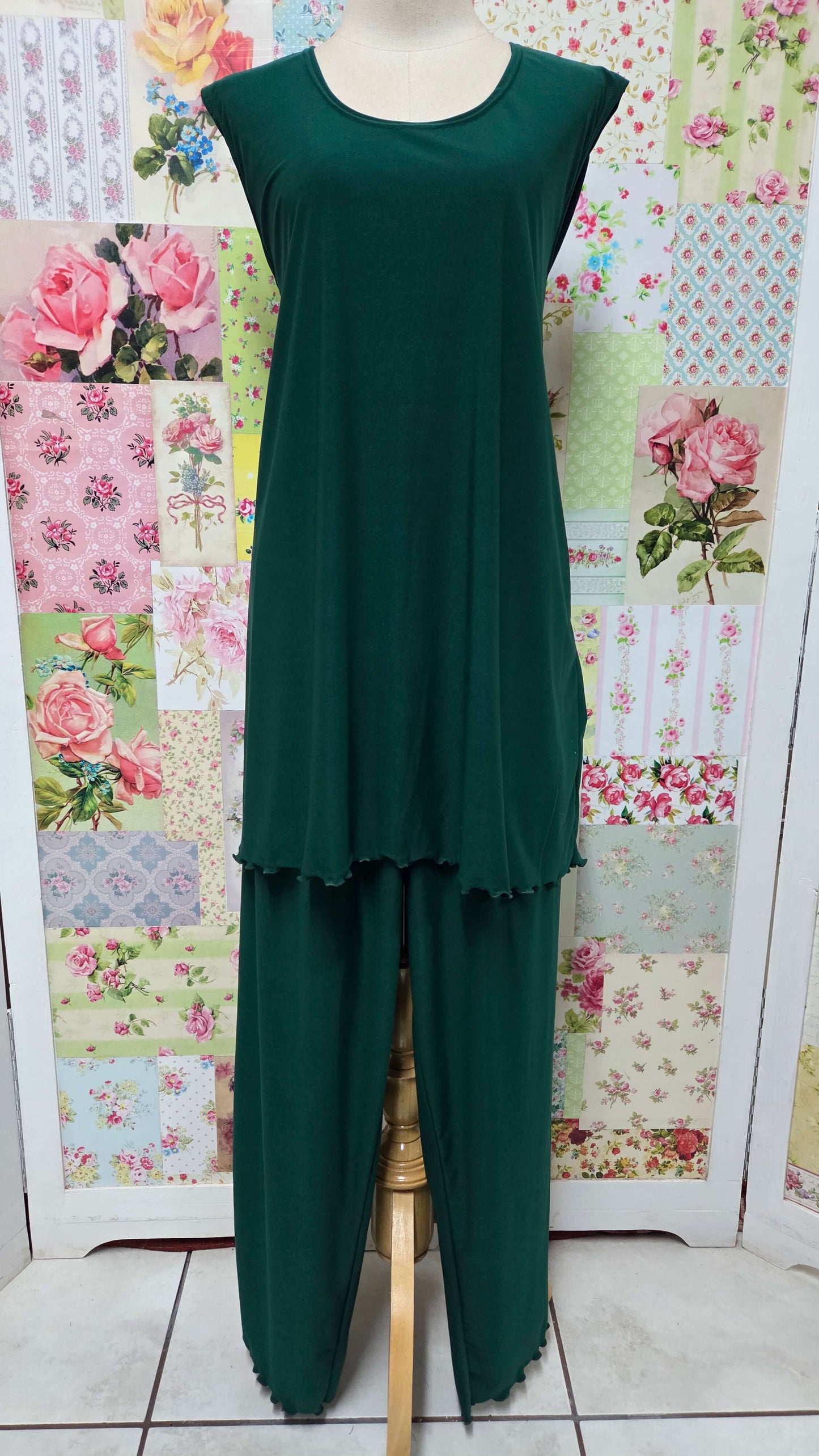 Emerald Green 3-Piece Pants Set LR044