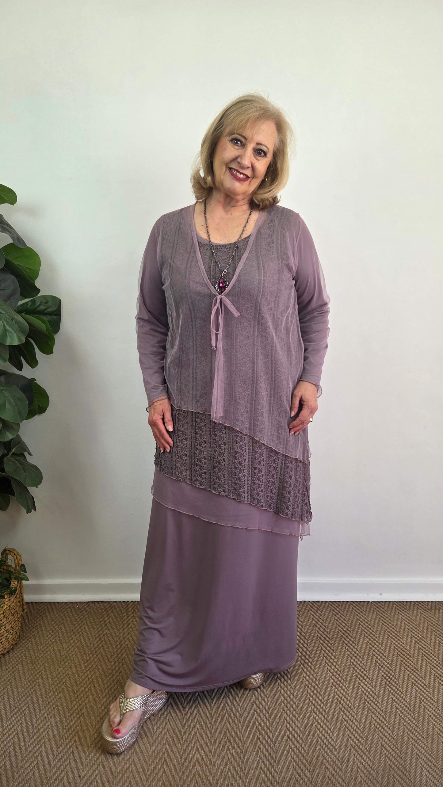 Mauve 4 Piece Dress Set MD0157