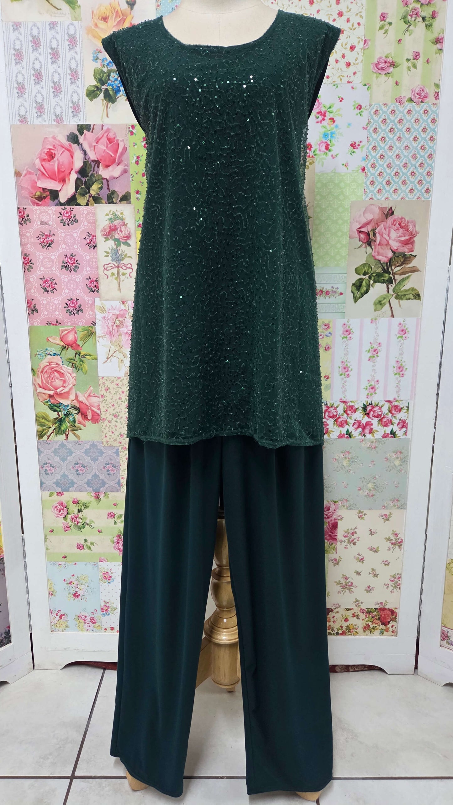 Forest Green 3-Piece Pants Set LR0312