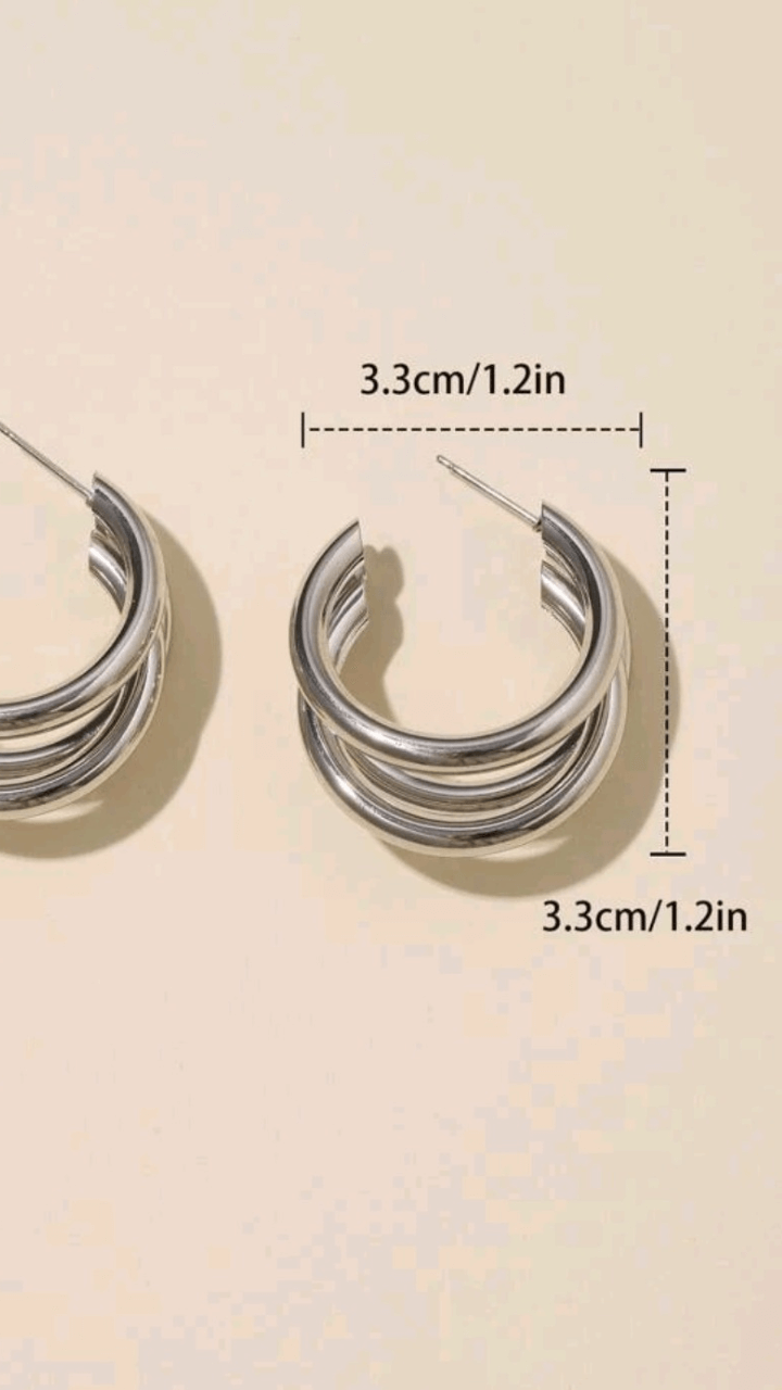 Layered Hoop Earrings JU012