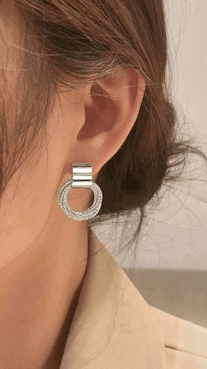 Silver Rings Earring JU0289