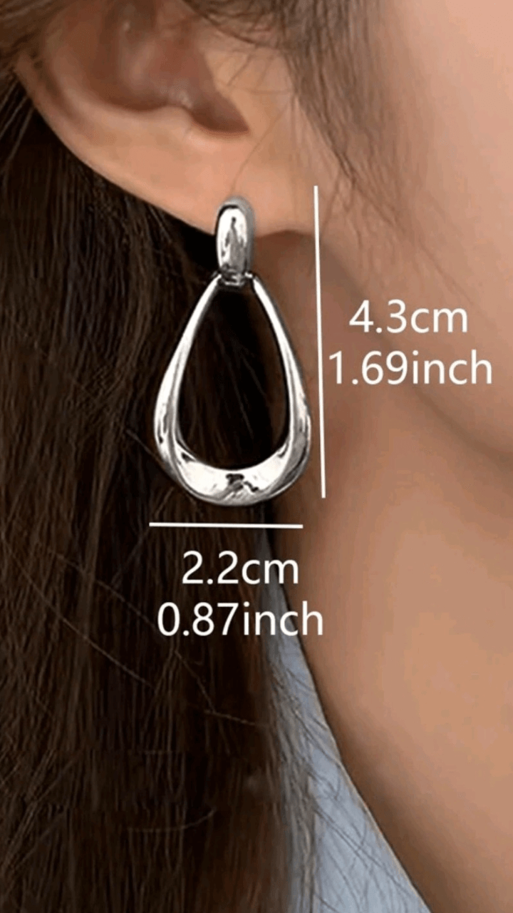 Geometric Silver Earring JU0299