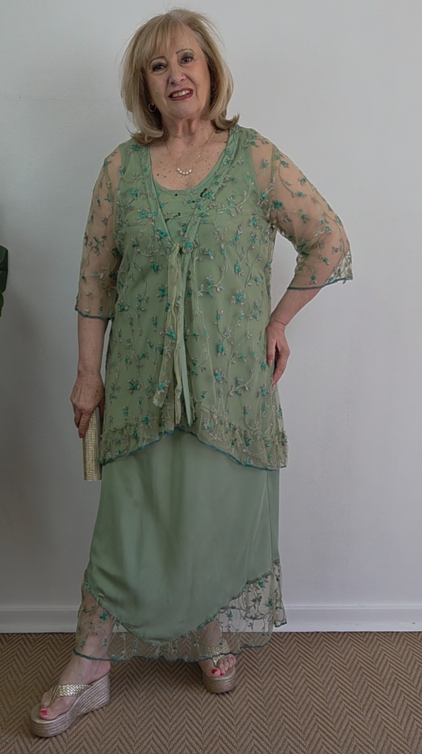 Green 2-Piece Dress Set SP001