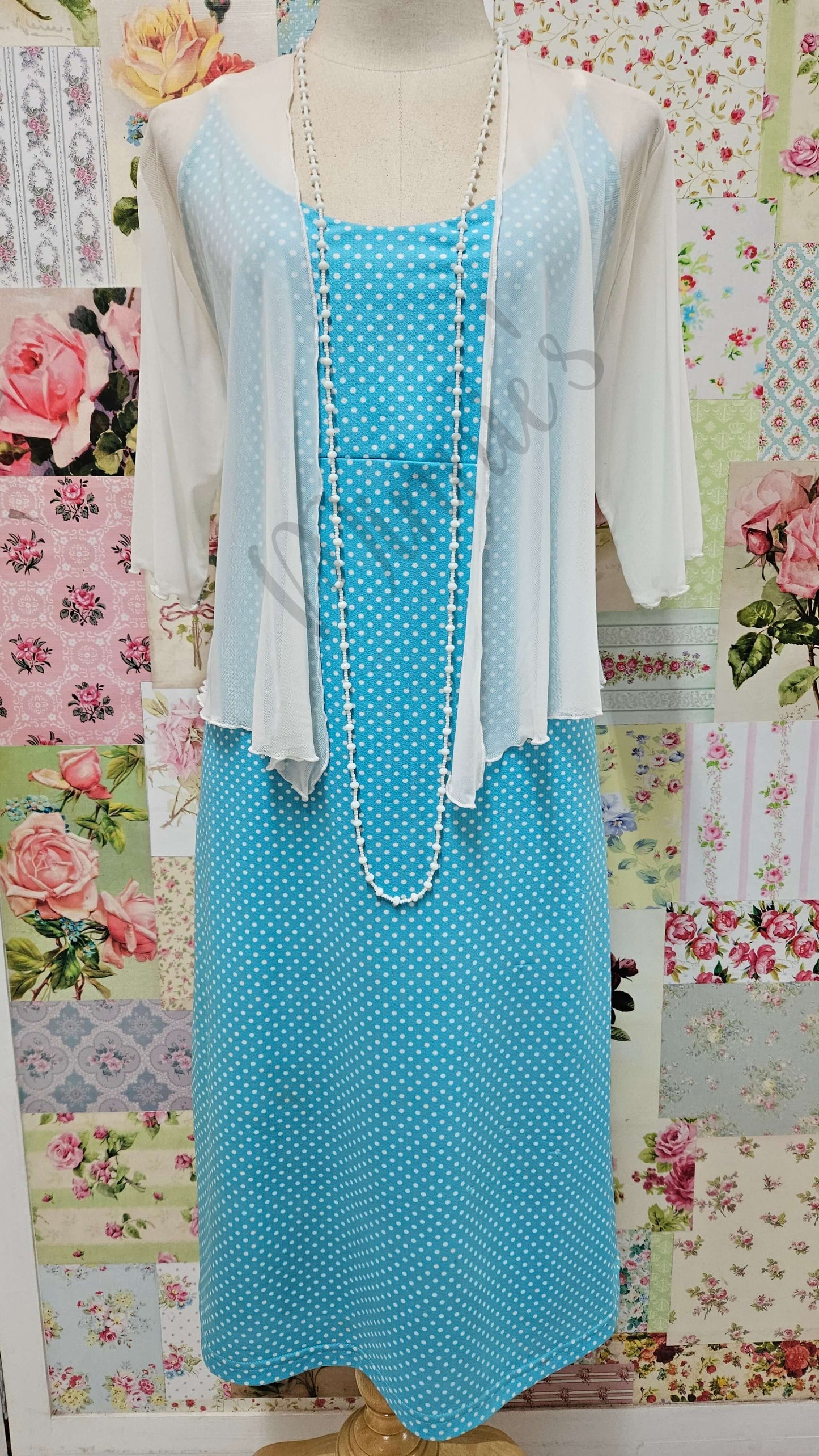 Blue & White Dress CH0354
