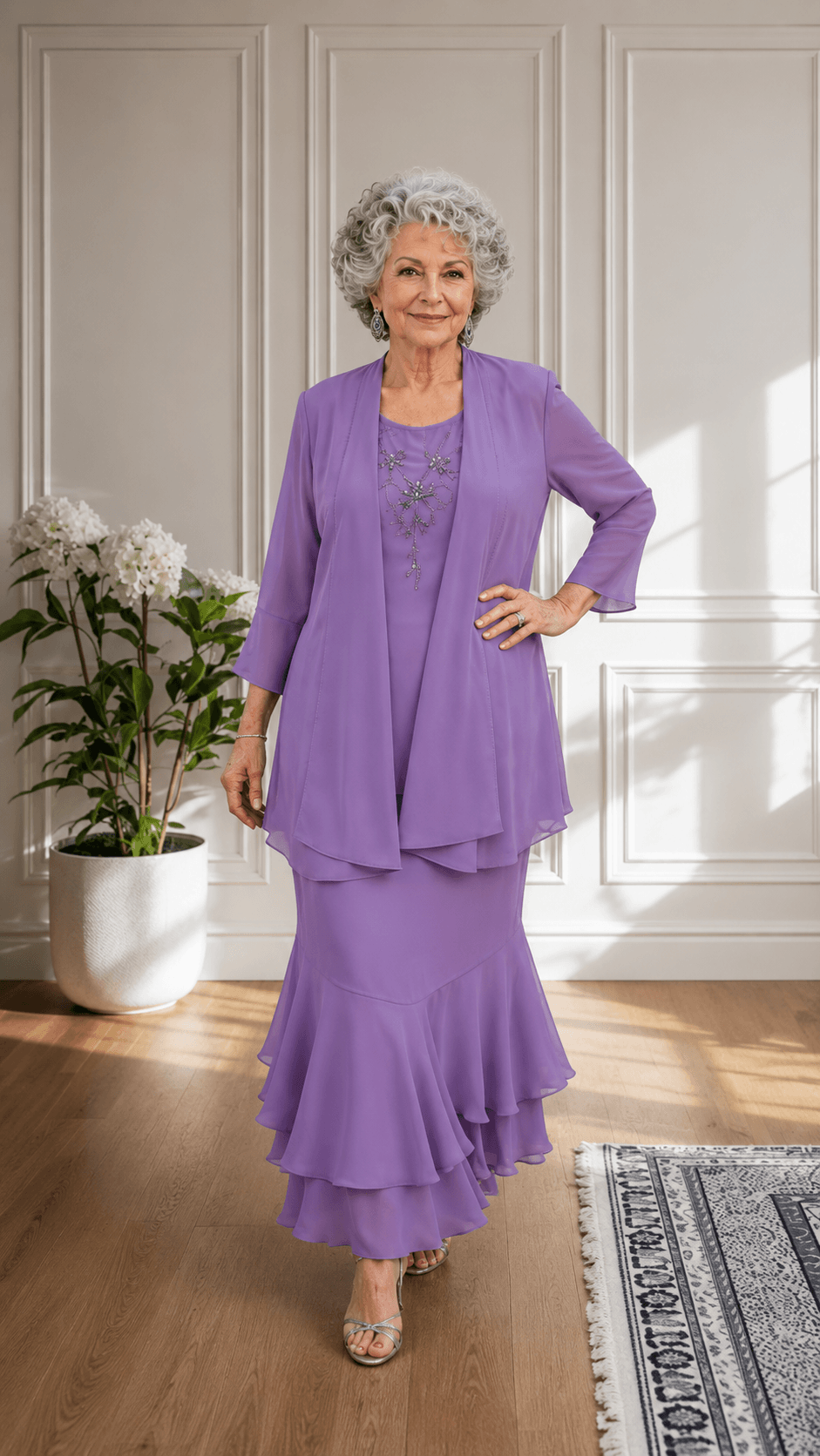 Lavender 3-Piece Skirt Set HE025