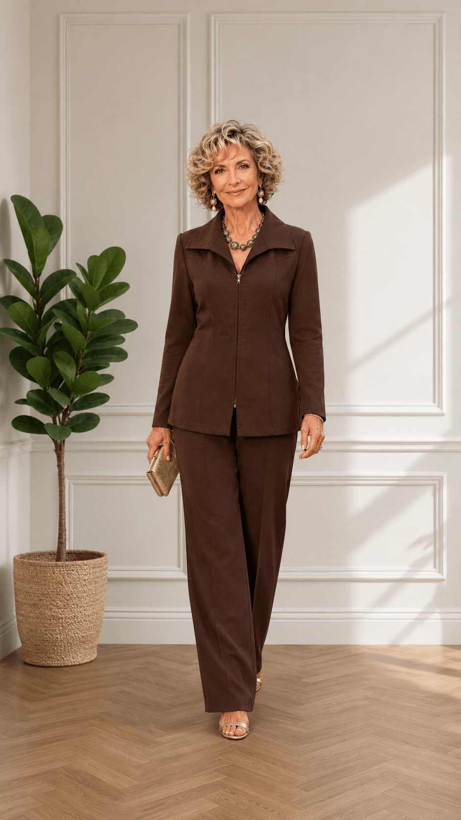 Brown 2-Piece Pants Set BS0157