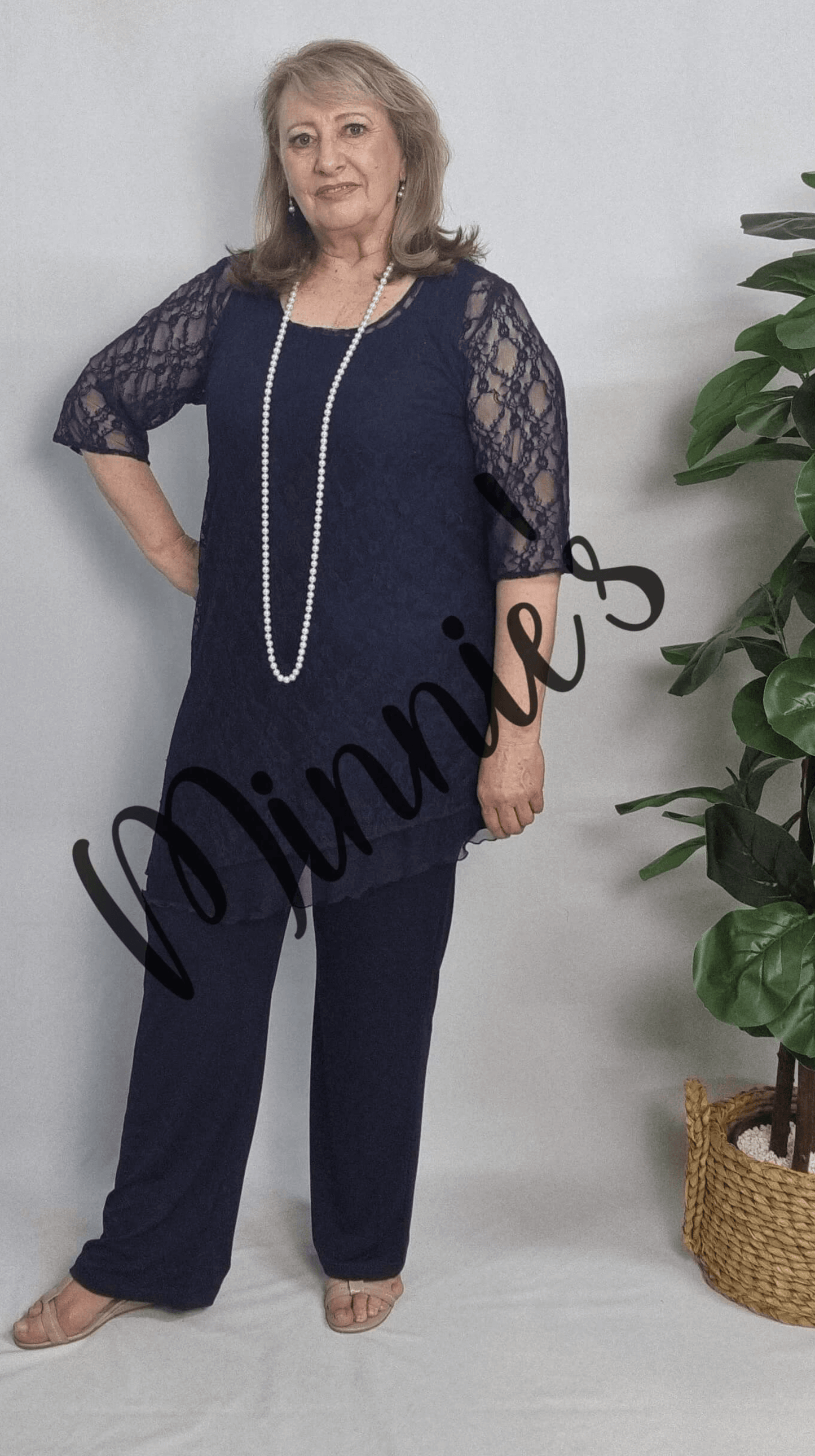 Navy Blue 3-Piece Pants Set GD0261