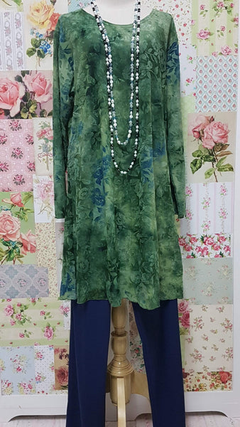 Green Top with Print CH0222