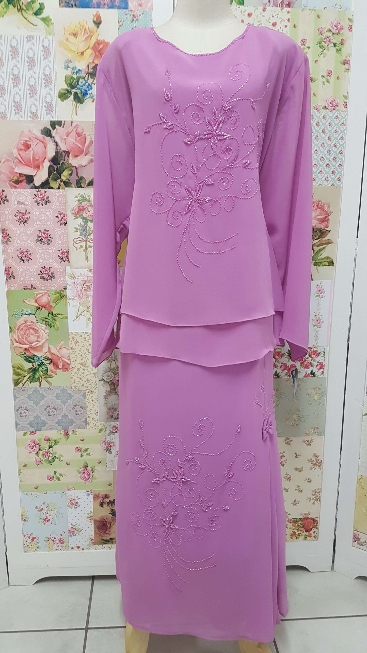 Pink 2-Piece Skirt Set VI022