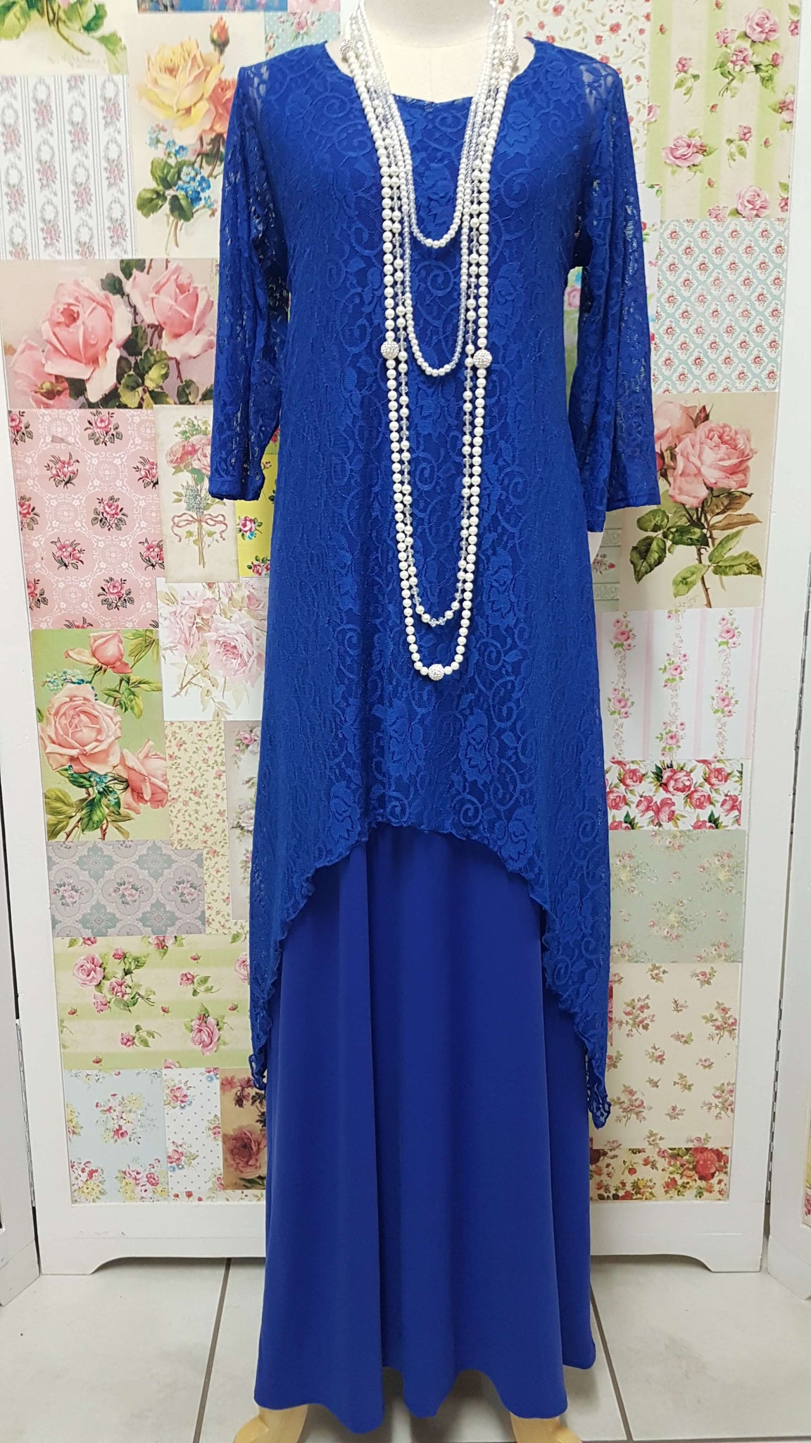 Royal Blue 2-Piece Dress JS022