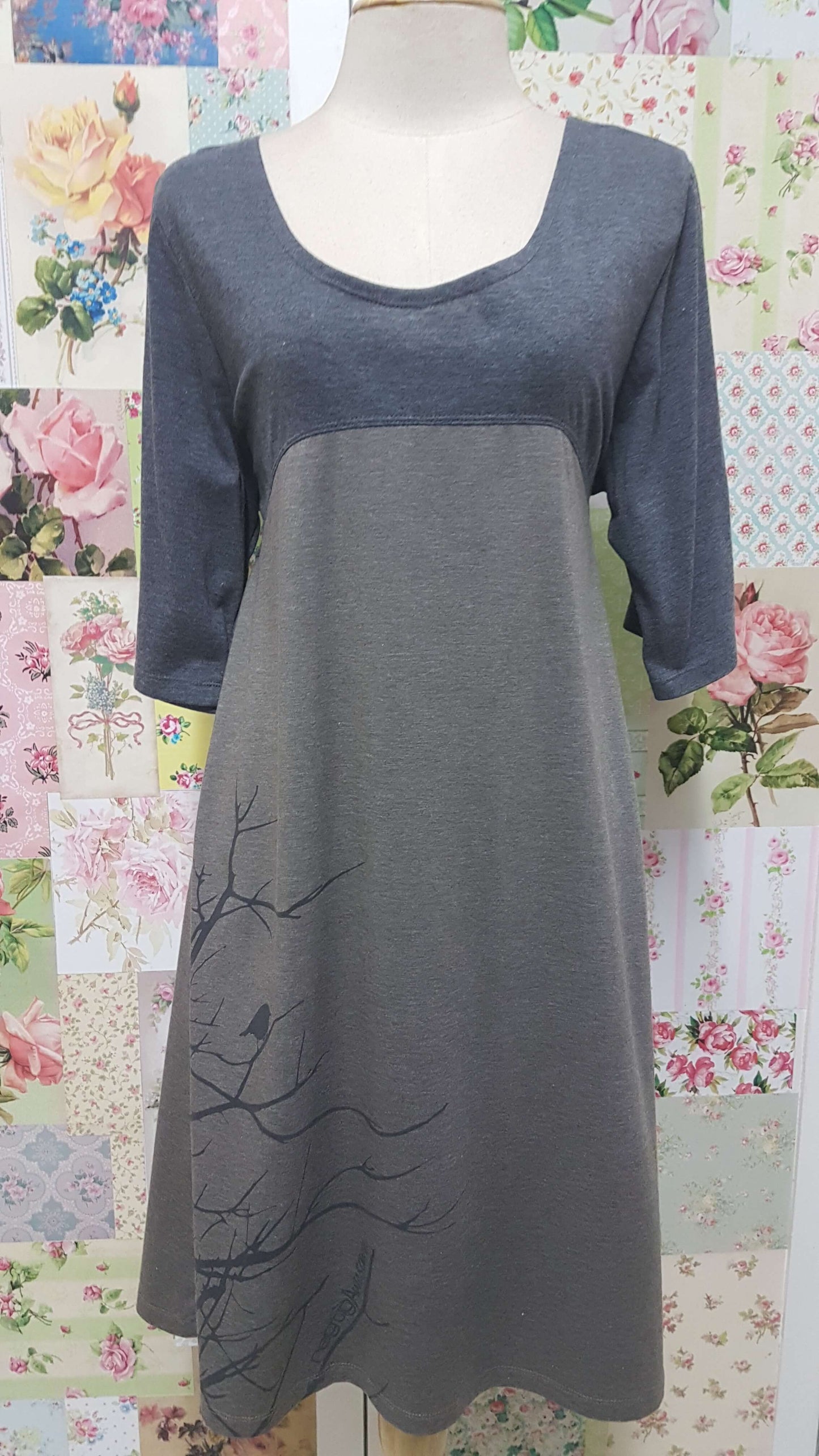 Grey and Mocha Top RA022