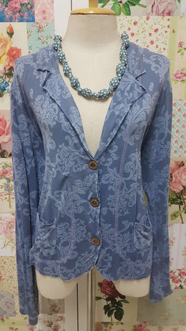 Blue Floral Blazer Jacket PD012