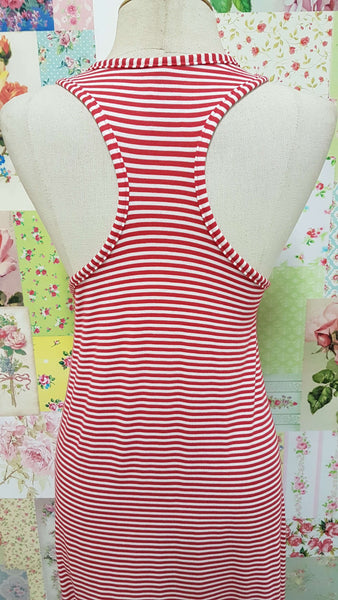 Red & White Stipe Dress BK0329