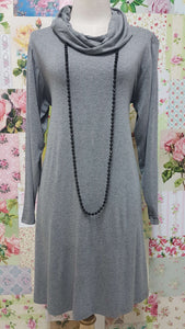 Grey Cowl Neck Top MD0136