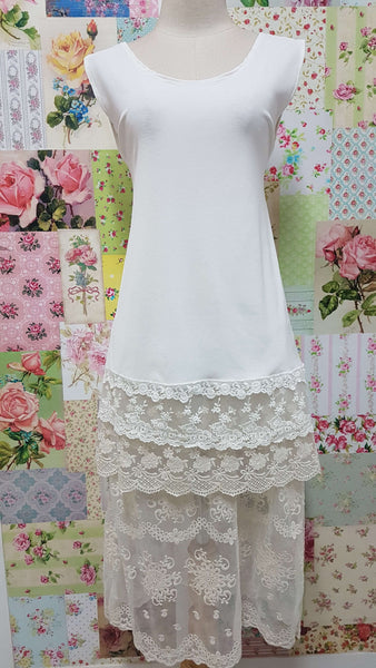 Cream Lace Extension Skirt  SZ027