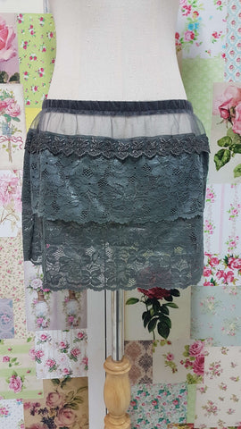 Charcoal Grey Lace Skirt Extention SZ021