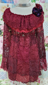 Maroon Lace Top GD0187