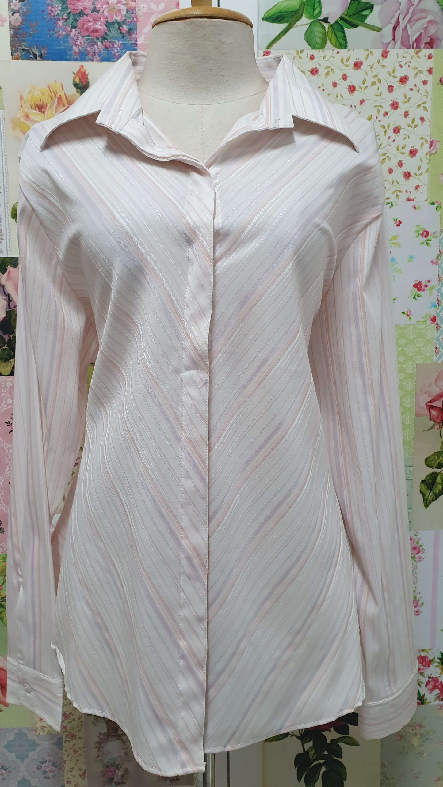 White & Pink Blouse BK0426