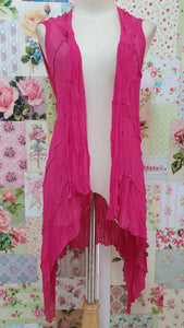Cerise Pink Waterfall Top RS0106