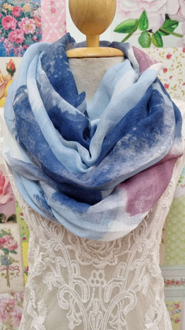 Blue Abstract Scarf SE0135