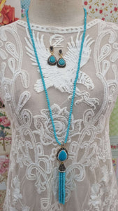 Turquoise 2-Piece Necklace Set JU0317