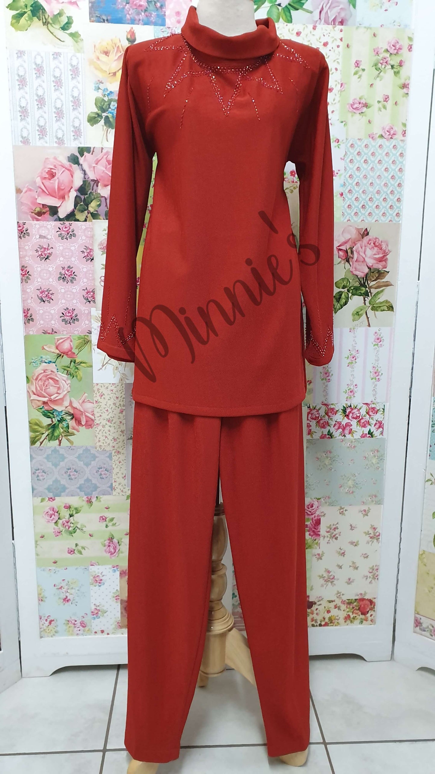 Rust 2-Piece Pants Set SAM056