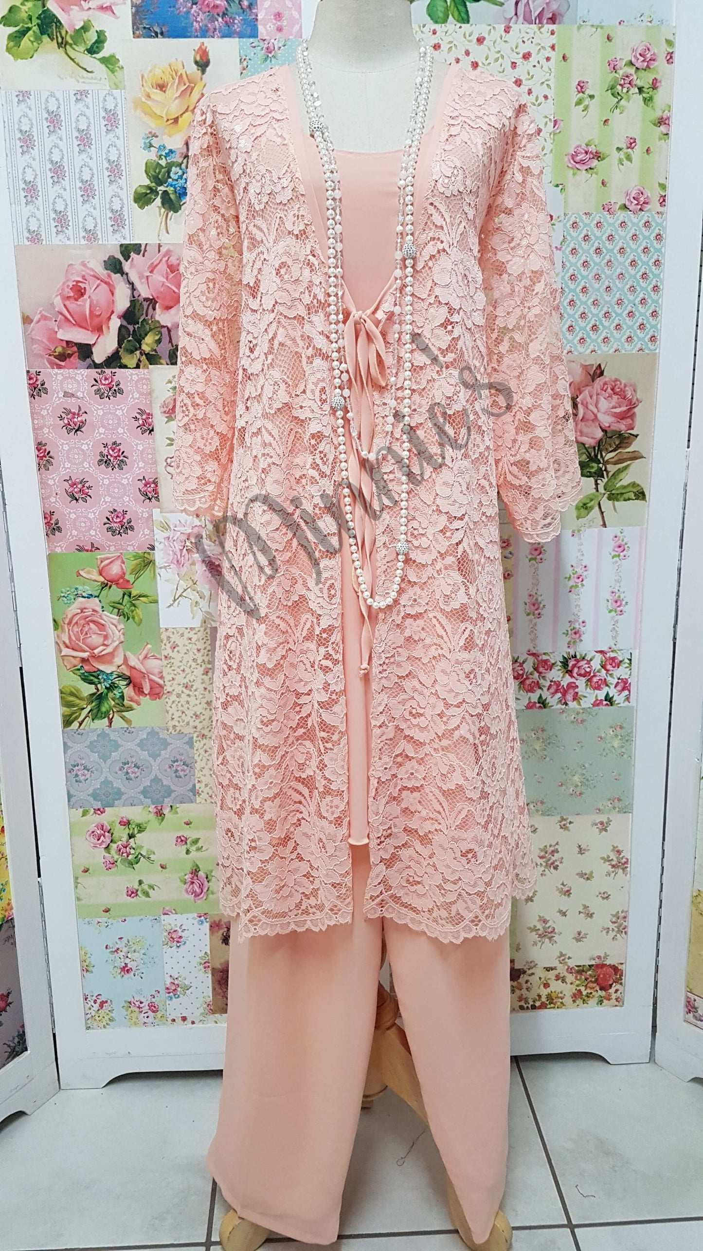 Peach 3-Piece Pants Set LR0376