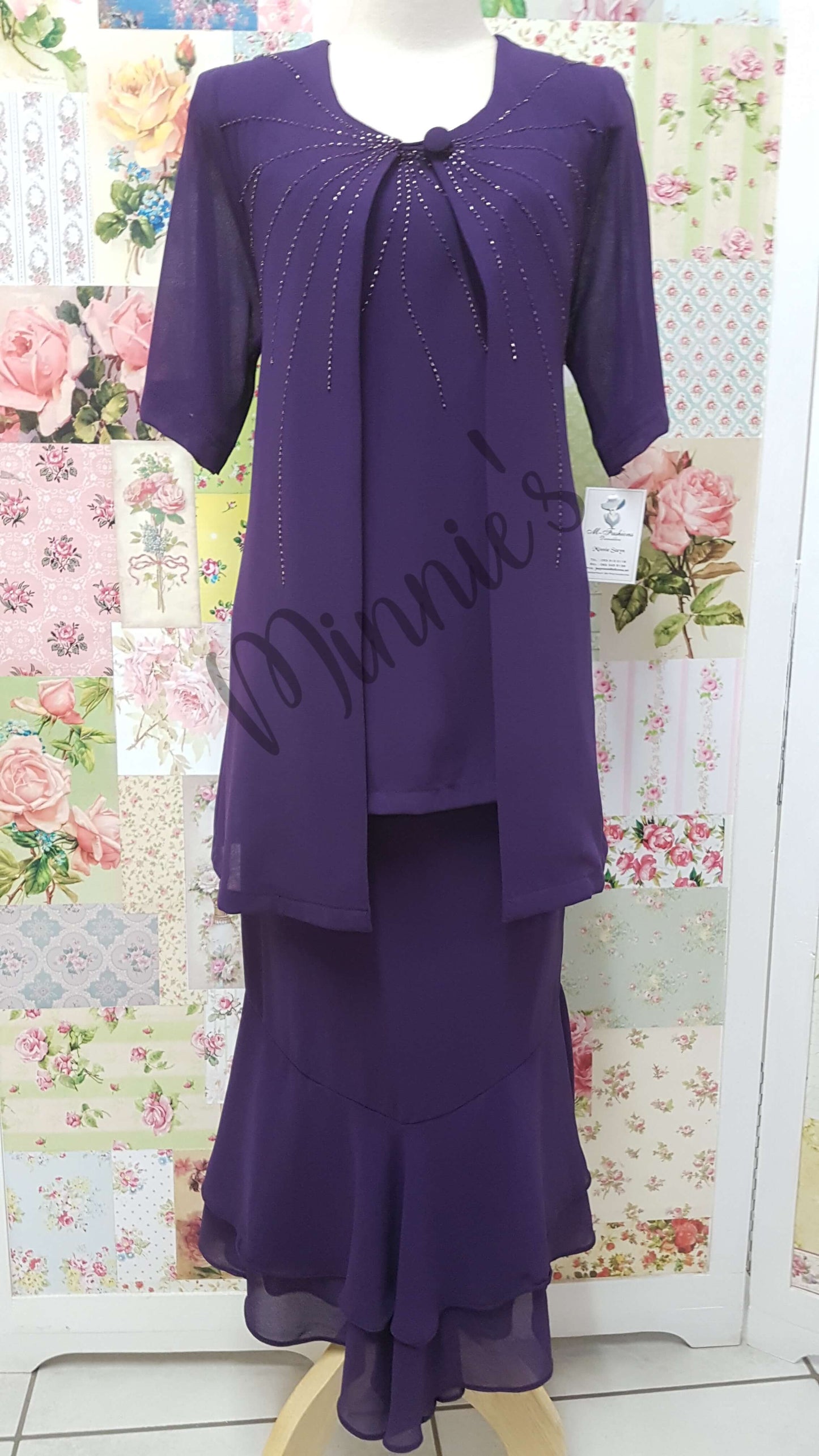 Plum 3-Piece Skirt Set HE032