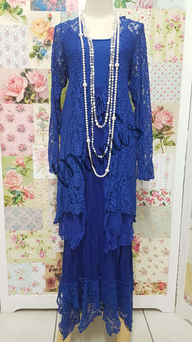 Royal Blue 2-Piece Dress GD044