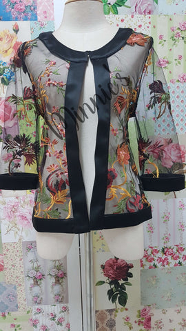 Oriental Floral Tulle Jacket NA0111