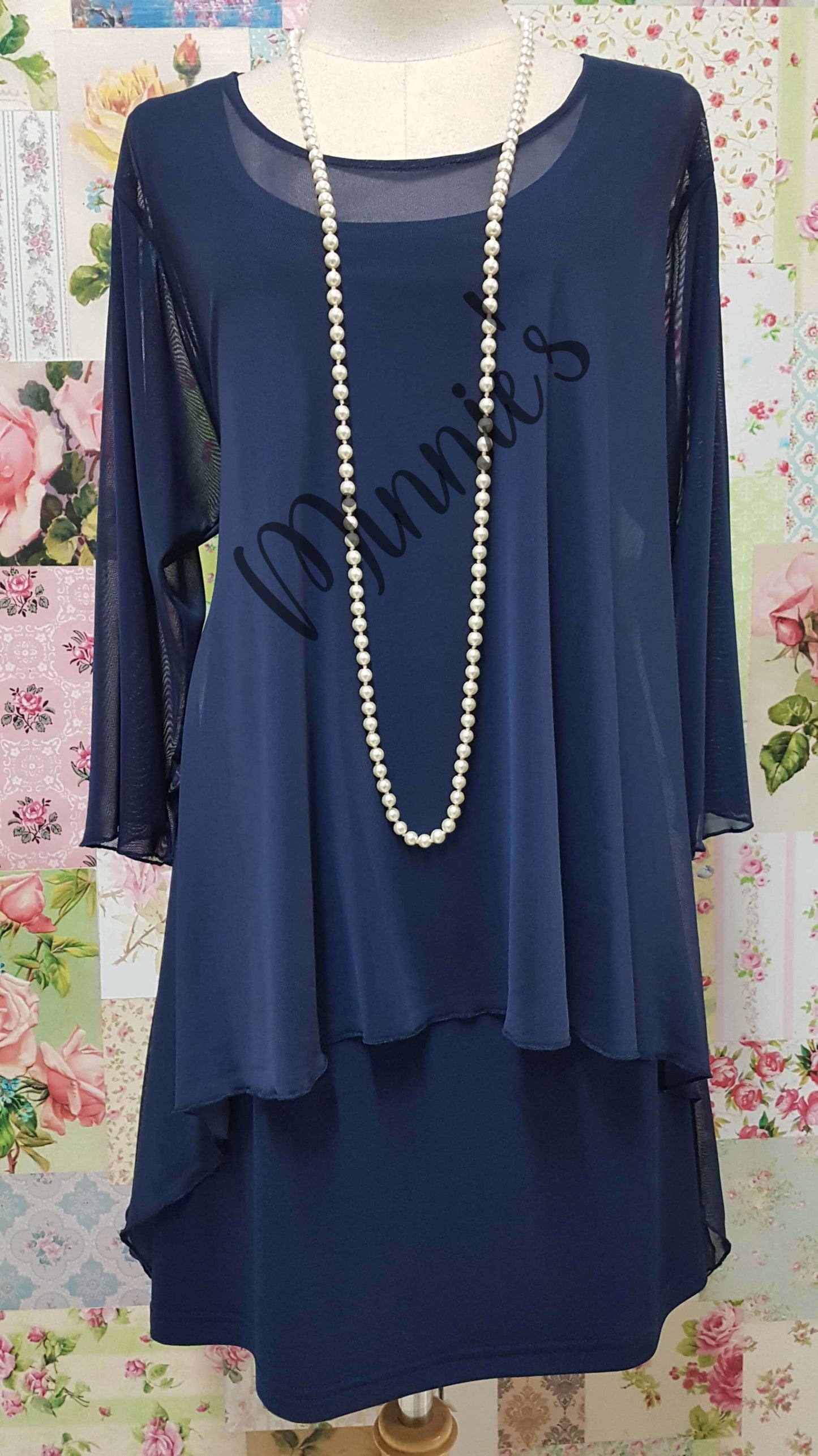 Navy Blue Top SH011