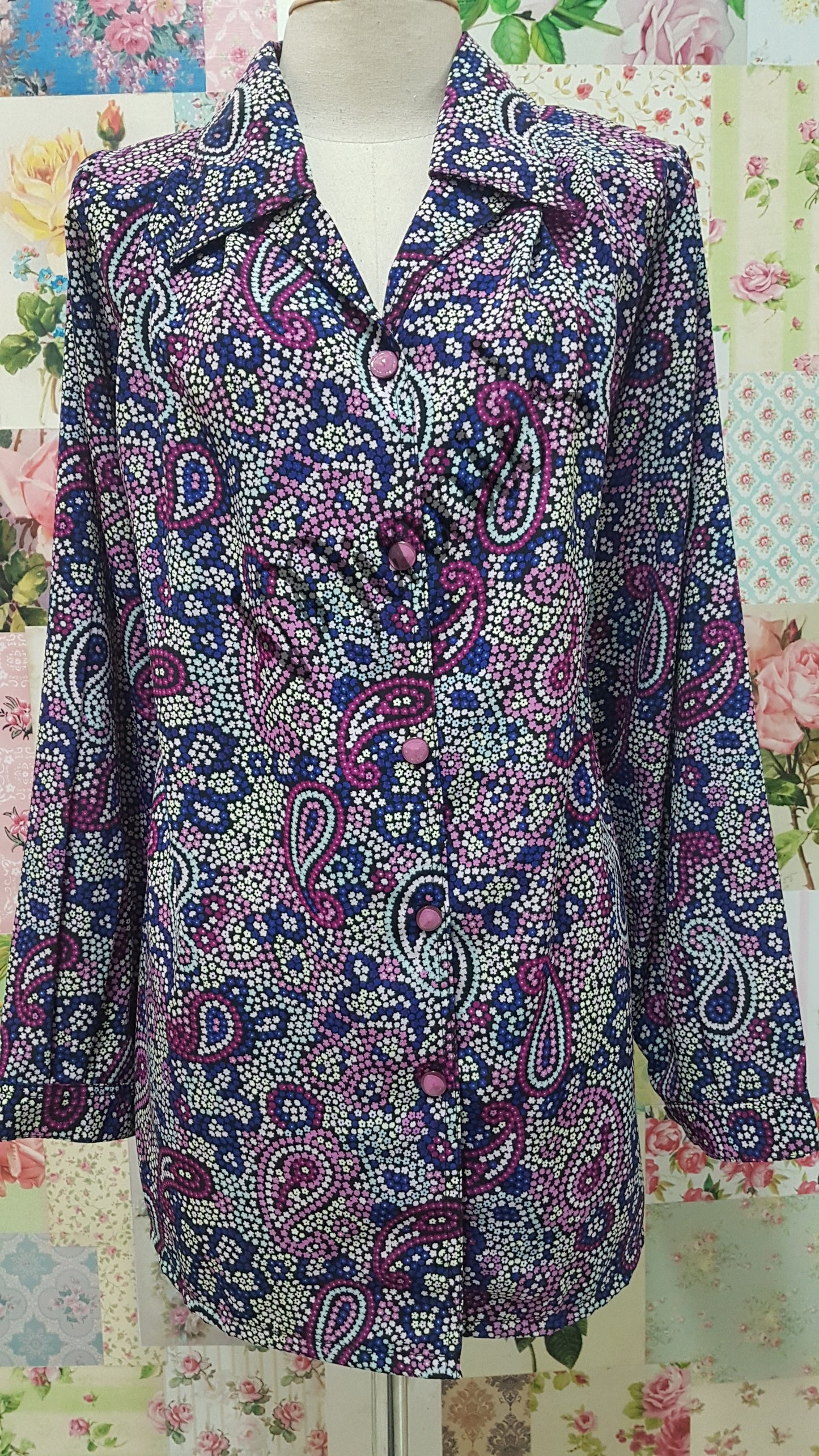 Purple & Blue Blouse BT0149
