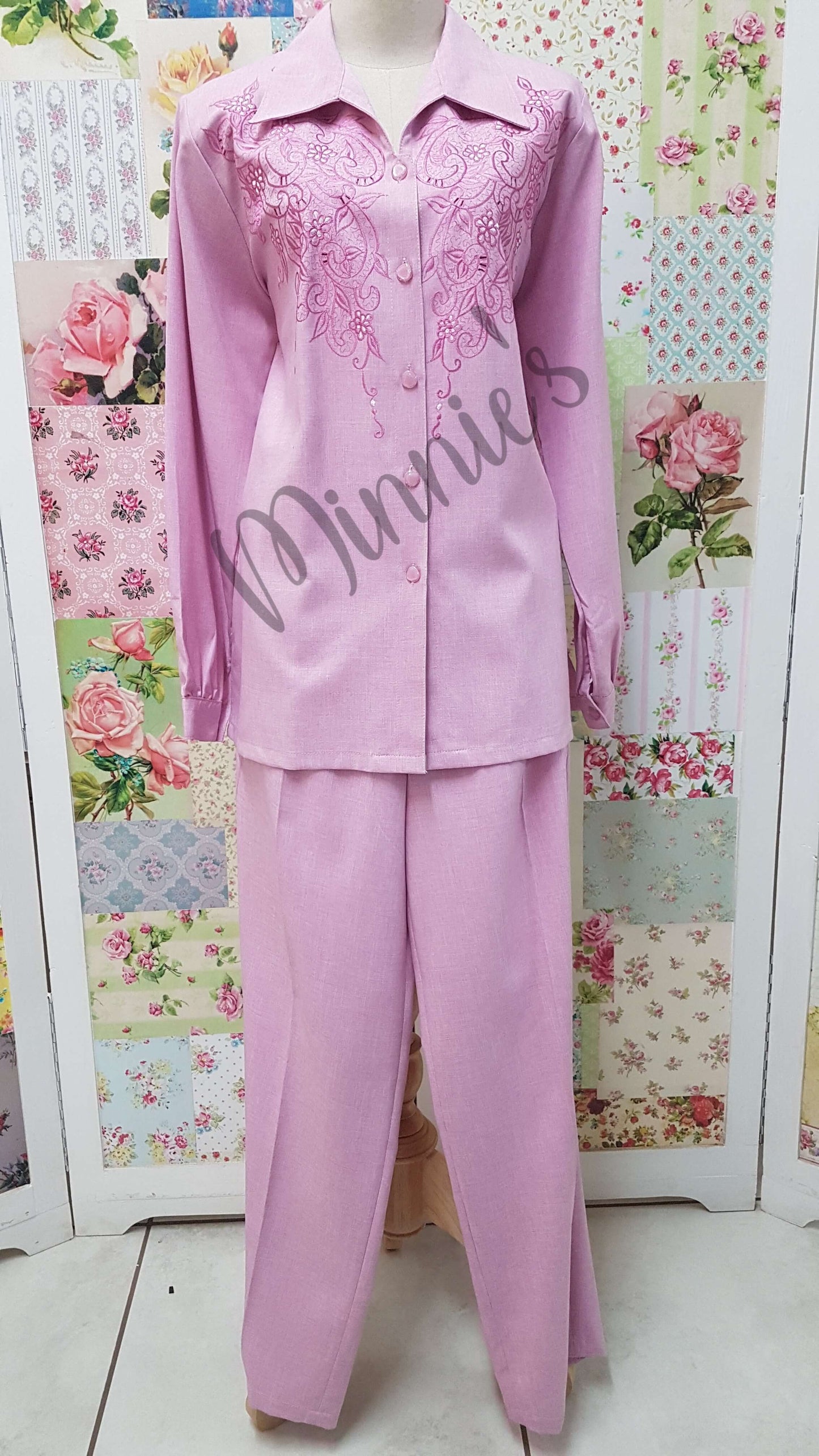Pink 2-Piece Pants Set BS099