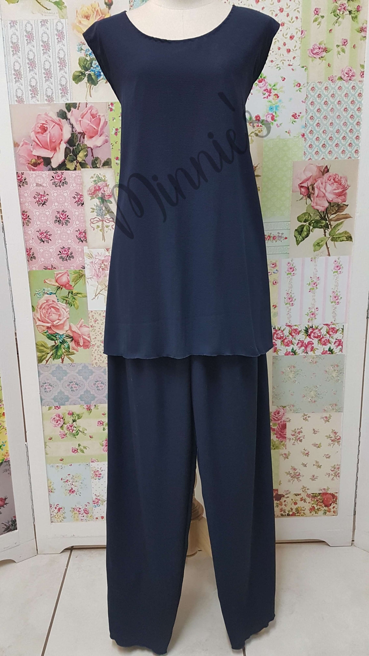 Navy Blue 3-Piece Pants Set LR028