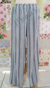 Navy Blue Stripe Pants AC077
