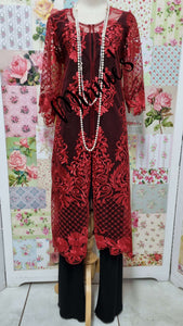Wine Red Lace Top GD0213