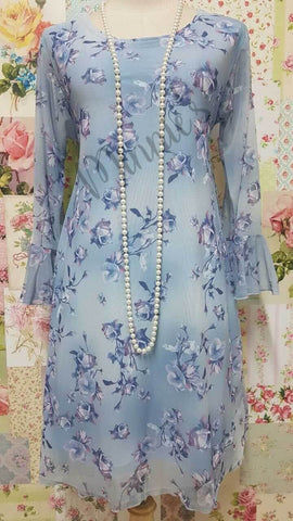 Baby Blue Floral Top SH032