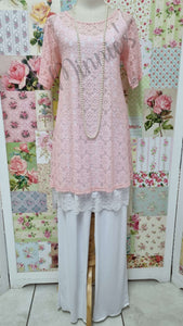 Pink and White Lace 3-Piece CH0467