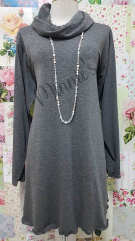 Charcoal Grey Cowl Neck MD001