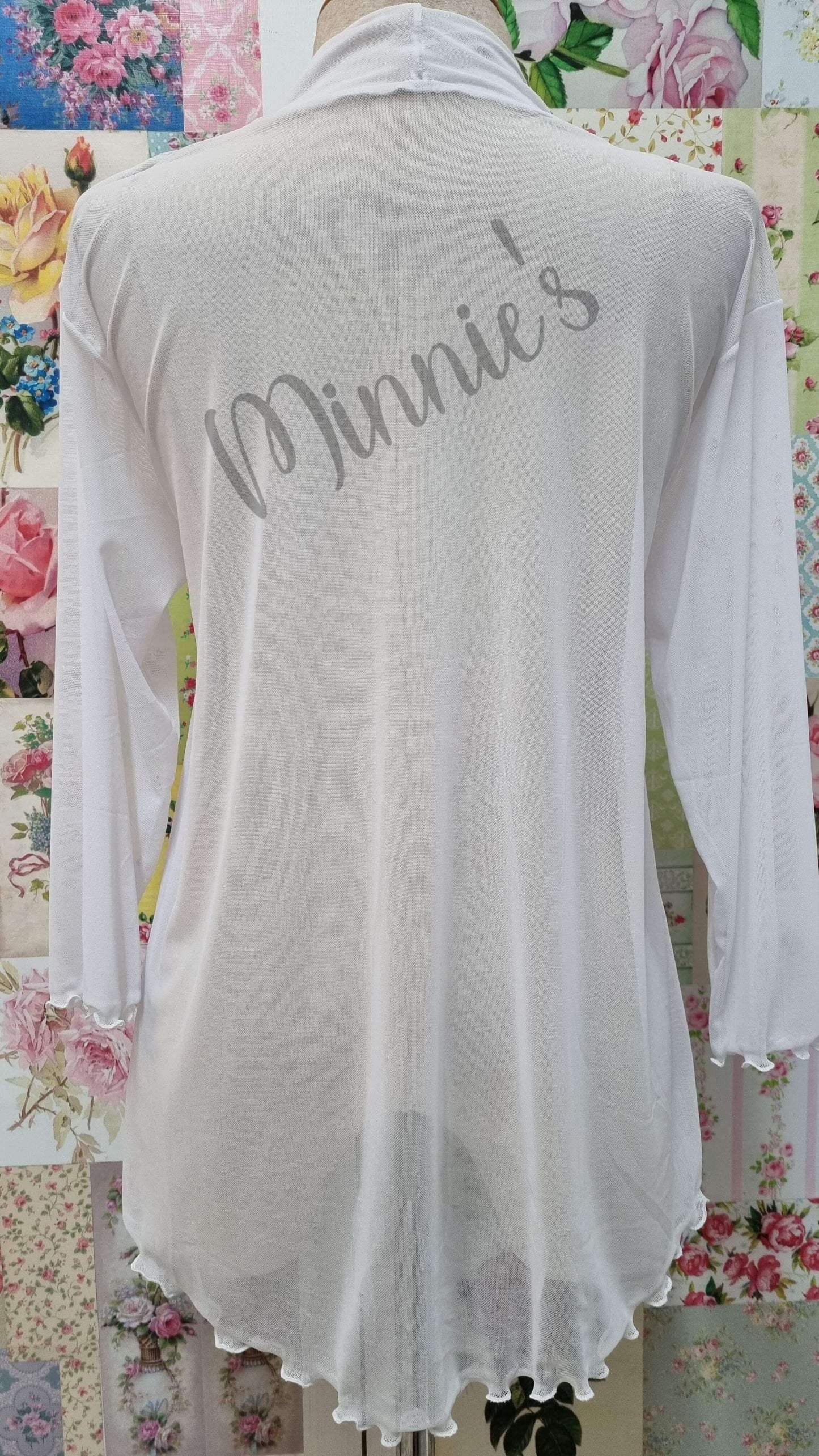 White Mesh Bolero LR0332