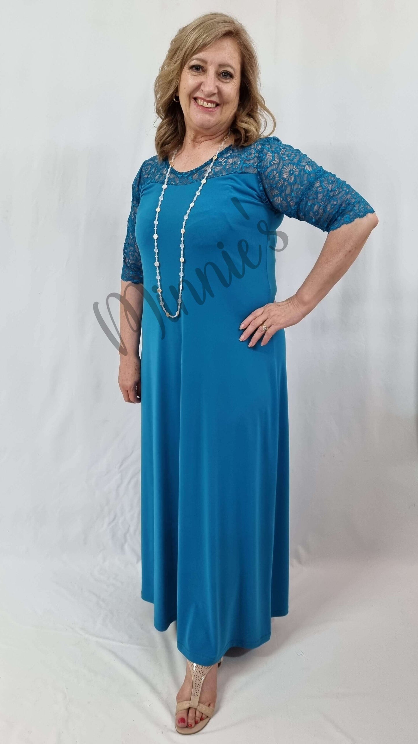Teal Long Dress CH0687