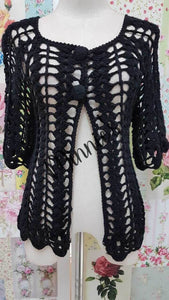 Black Crochet Top BK081