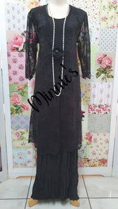 Black 2-Piece Dress Set LR0486