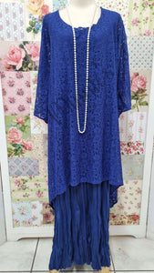 Royal Blue 2-Piece Dress Set LR0519
