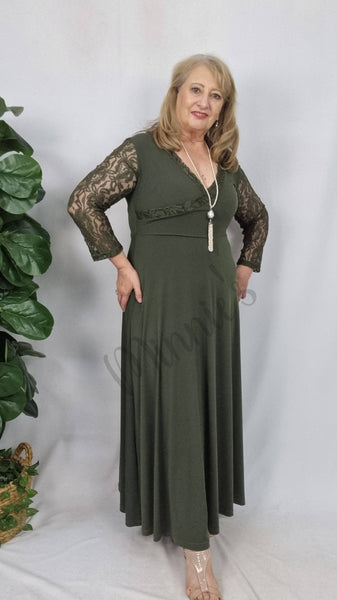 Olive Green Dress SH034