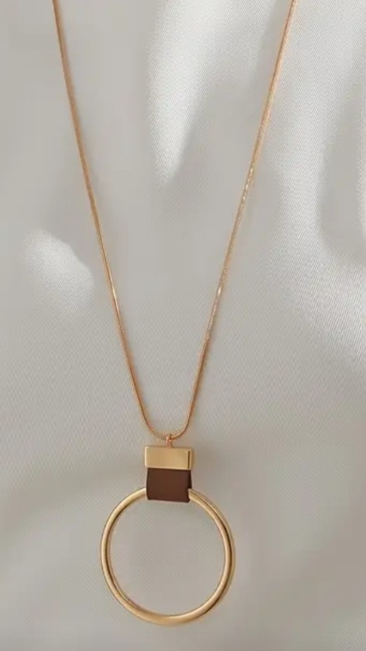 Gold / Silver Circle Necklace JU0396